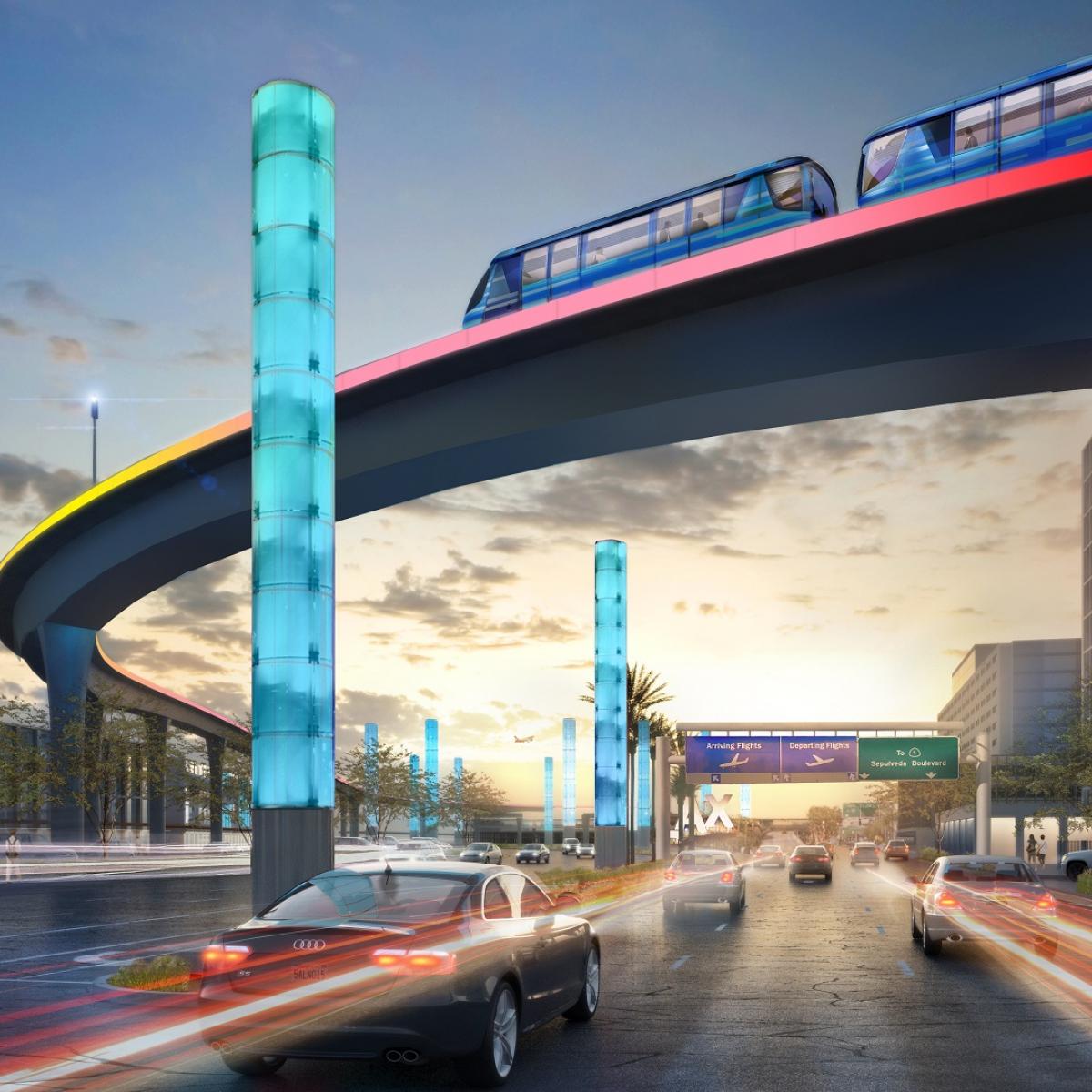 Construction Continues for LAX Automated People Mover Urbanize LA